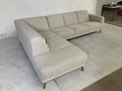 Alana 2.5 Seater Fabric Modular Lounge with Chaise - 4