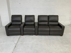 Encore X Leather Reclining Home Theatre Sofa - 2