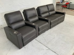 Encore X Leather Reclining Home Theatre Sofa - 3