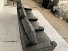 Encore X Leather Reclining Home Theatre Sofa - 6