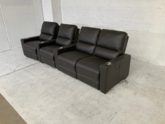 Encore X Leather Reclining Home Theatre Sofa - 10