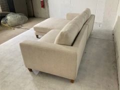 Zara Petite 2.5 Seater Fabric Lounge with chaise - 5