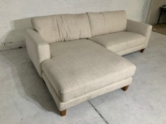 Zara Petite 2.5 Seater Fabric Lounge with chaise - 7