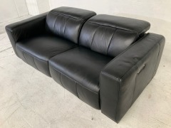 Ellison 2 Seater Leather Electric Recliner Sofa - 4