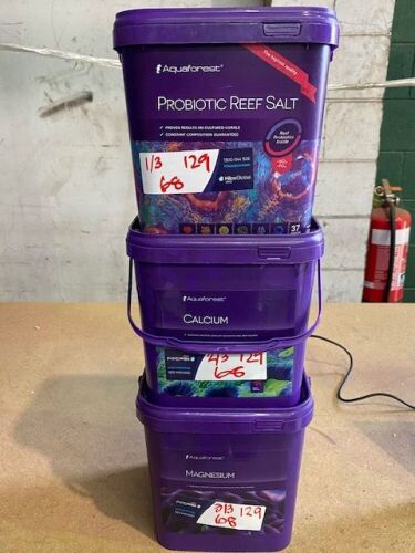 Aquaforest Probiotic Reef Salt 1x5Kg Container, Calcium 1x5Kg Container, Magnesium 1x5Kg Container