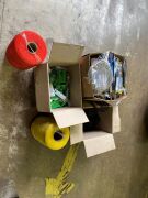 Three Boxes Various Aquarium products, Quantity Unknown on all, 1 box comprising of Gravel cleaner & Vac A Tank Tubing, I box syringes and futtering, 1 box of aquatic chairs, 2 rolls synthetic netting 1 red & 1 yellow.