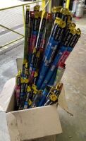 One Box Assorted Faquarium Forescent Lighting, quanity unknown, assorted lengths and wattage.
