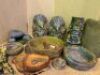 box of assorted tank accessories feeding dishes etc