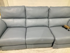 Cassia 3.75 Seater Leather Dual Electric Recliner Sofa - 10