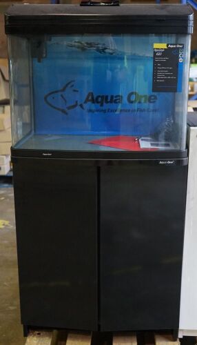 Aqua 1, Aqua Style 620 fish tank and stand. Tank dims 62 x 39 x 52cm. 90ltr capacity.