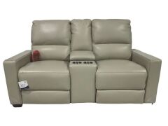 Encore Leather Reclining Home Theatre Sofa - 2