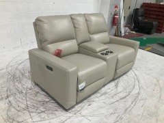 Encore Leather Reclining Home Theatre Sofa - 7
