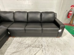 Melbourne 3 Seater Leather Corner Lounge with terminal - 3
