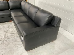 Melbourne 3 Seater Leather Corner Lounge with terminal - 4