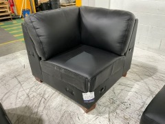 Melbourne 3 Seater Leather Corner Lounge with terminal - 7