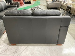 Melbourne 3 Seater Leather Corner Lounge with terminal - 11