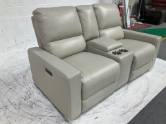 Encore Leather Reclining Home Theatre Sofa - 5