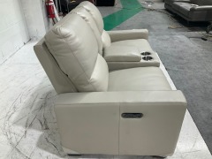 Encore Leather Reclining Home Theatre Sofa - 8