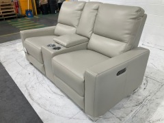 Encore Leather Reclining Home Theatre Sofa - 6