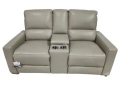 Encore Leather Reclining Home Theatre Sofa - 2