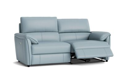 Cassia 3 Seater Leather Dual Electric Recliner Sofa
