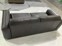 Softy 3 Seater Leather Sofa - 5
