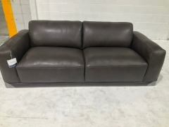 Softy 3 Seater Leather Sofa - 7