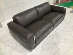Softy 3 Seater Leather Sofa - 8