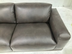 Softy 3 Seater Leather Sofa - 11