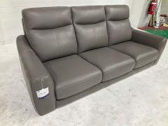 Brentwood Matteo 3 Seater Leather Sofa - 4