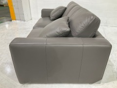 Zara Petite 3 Seater Leather Sofa - 4