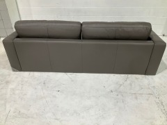 Zara Petite 3 Seater Leather Sofa - 5