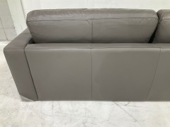 Zara Petite 3 Seater Leather Sofa - 9