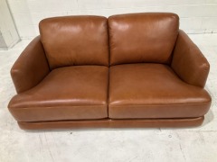Zane 2 Seater Leather Sofa - 2
