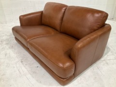 Zane 2 Seater Leather Sofa - 3