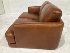 Zane 2 Seater Leather Sofa - 4