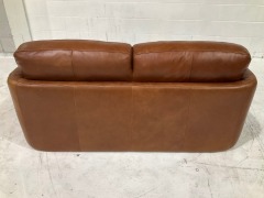 Zane 2 Seater Leather Sofa - 5