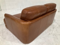 Zane 2 Seater Leather Sofa - 7