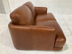 Zane 2 Seater Leather Sofa - 8