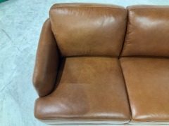 Zane 2 Seater Leather Sofa - 10