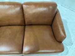 Zane 2 Seater Leather Sofa - 11