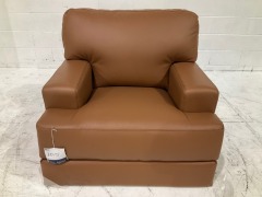 Melbourne Petite Leather Armchair - 2