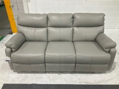 Studio 3 Seater Leather Recliner Sofa - 2