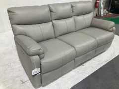 Studio 3 Seater Leather Recliner Sofa - 3