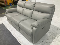 Studio 3 Seater Leather Recliner Sofa - 4