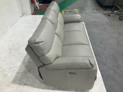 Studio 3 Seater Leather Recliner Sofa - 6