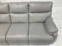 Studio 3 Seater Leather Recliner Sofa - 8