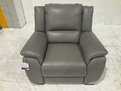 Carlton Leather Electric Recliner Armchair - 2