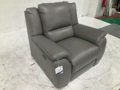 Carlton Leather Electric Recliner Armchair - 5