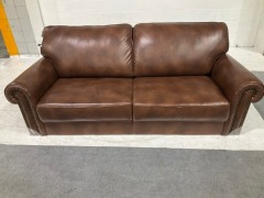 Cambridge 3 Seater Leather Sofa - 4